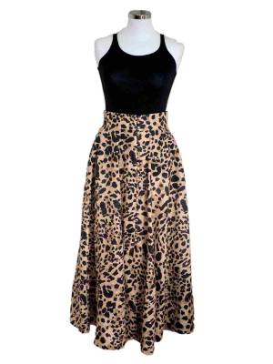 Zimmermann veneto linen skirt leopard print