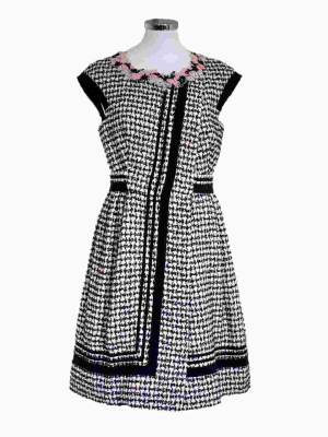 Chanel 10P Runway multicolor tweed sleeveless dress