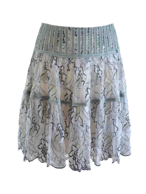 Chanel 06C grey lace skirt