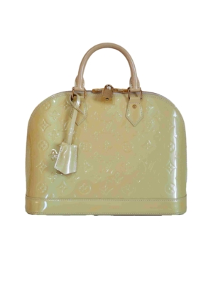 Louis Vuitton vintage Alma PM beige vernis ghw