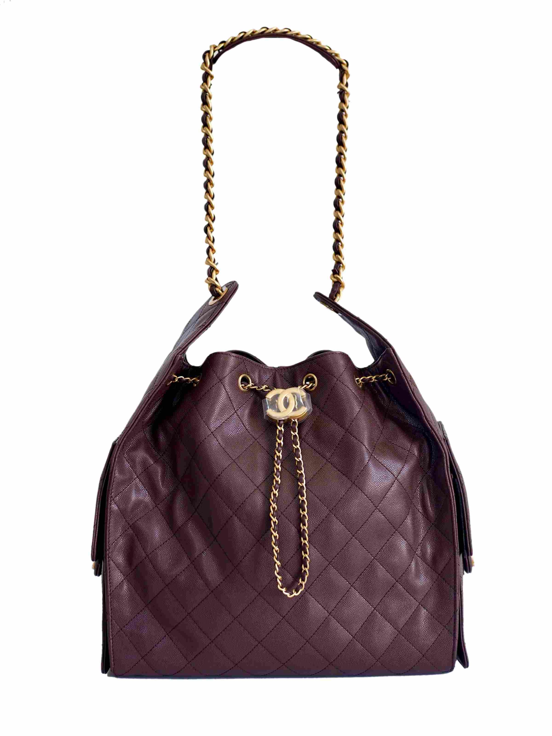 Chanel Medium 25 hobo bag dark brown caviar ghw new collection