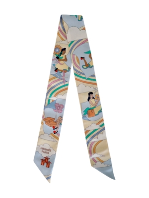 Hermes Twilly carres volant jaune soufre