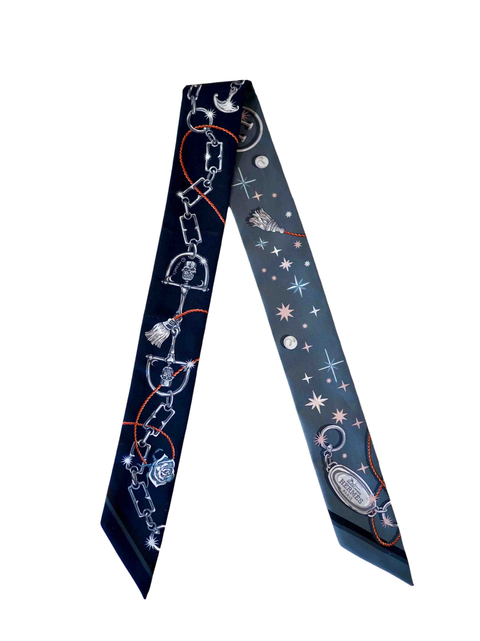 Hermes twilly C'est la Fete bleu marine new