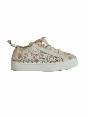 Chloe Lauren lace sneakers mild beige new
