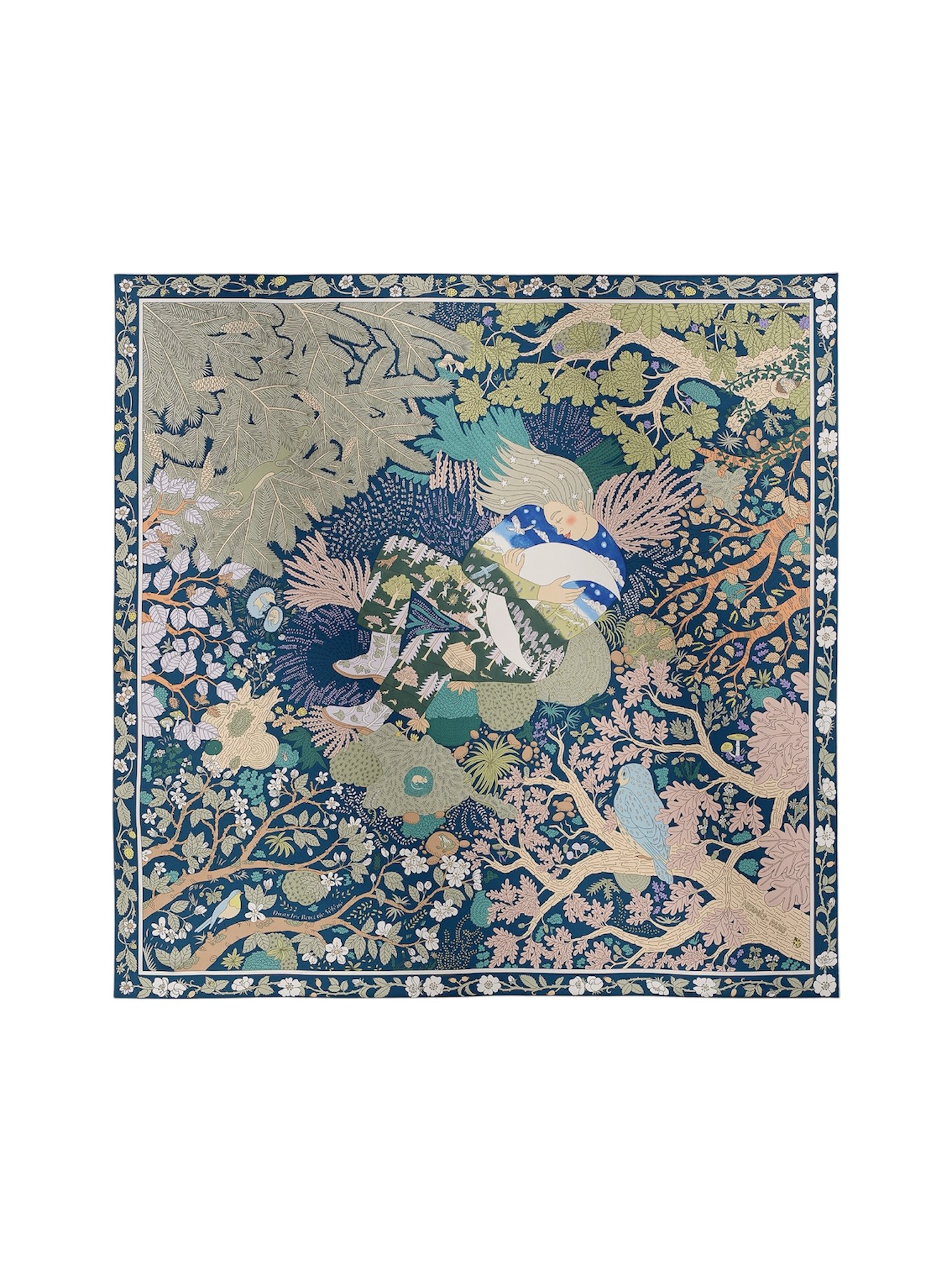 Hermes Carre Bra de Celene Multicolor Silk Scarf authentic