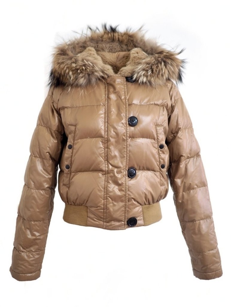 Moncler alberta puffer down jacket beige | Authentic Pre-owned