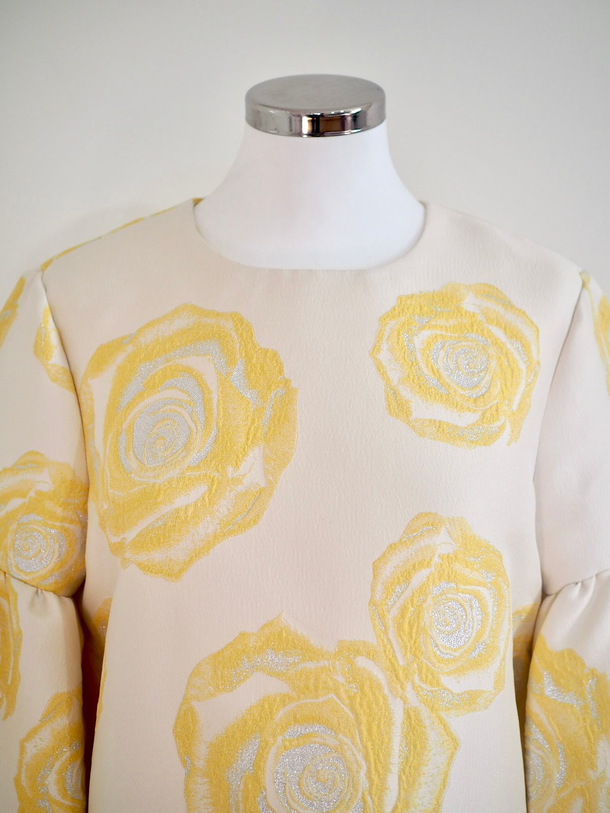 GANNI Turenne Creme Jacquard Blouse Size S - Image 3