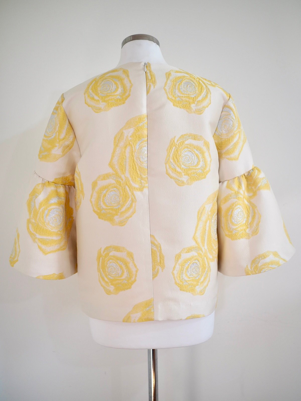 GANNI Turenne Creme Jacquard Blouse Size S - Image 4