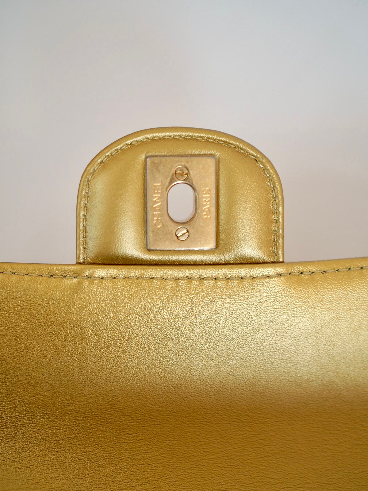 CHANEL Classic Mini Rectangular Bag Gold Croco GHW - Image 16