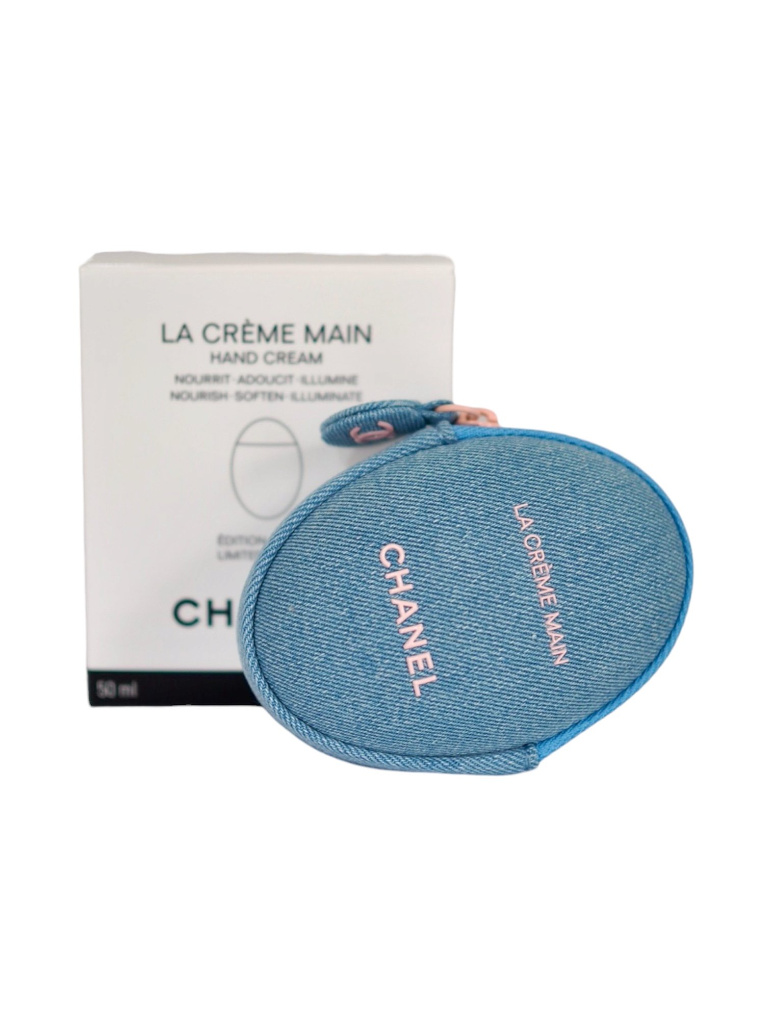 chanel limited hand cream denim set