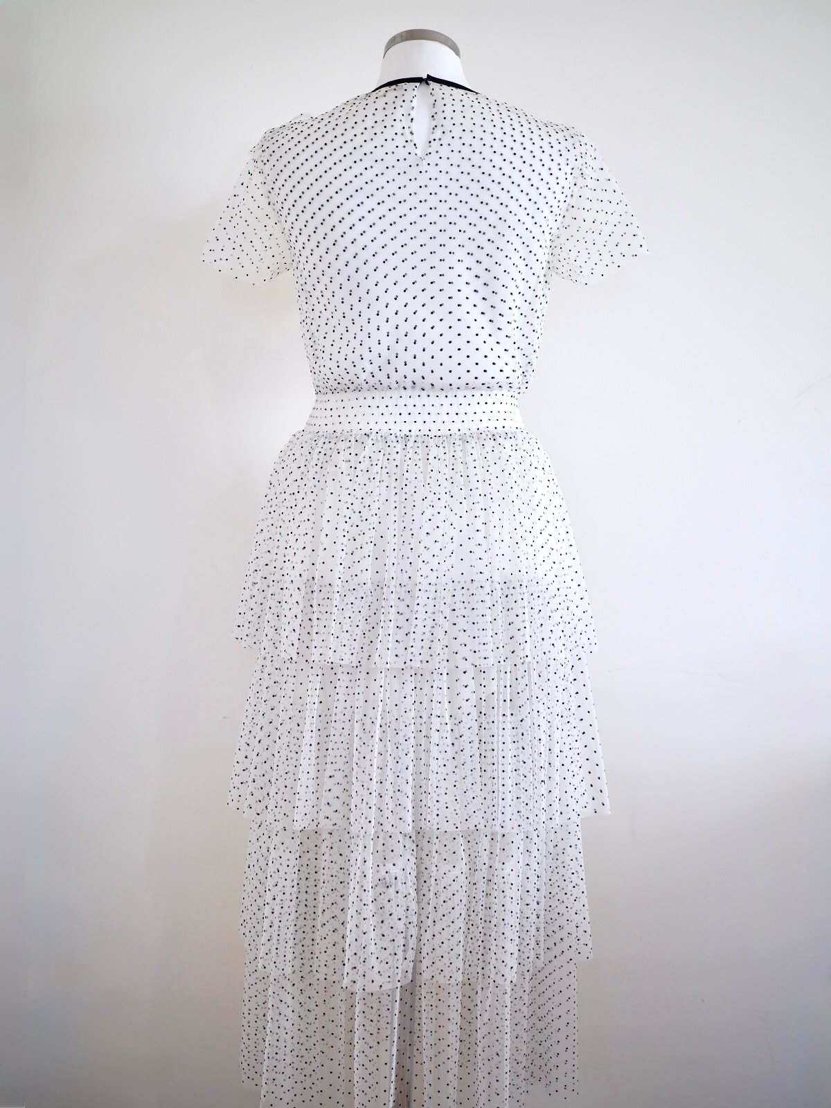 Maje Paris white tulle polka dot dress 1