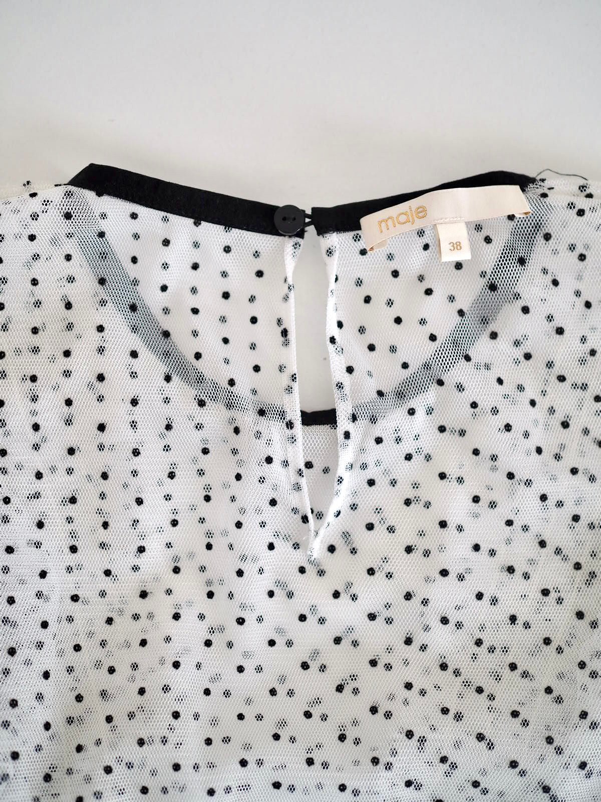 Maje Paris white tulle polka dot dress 3