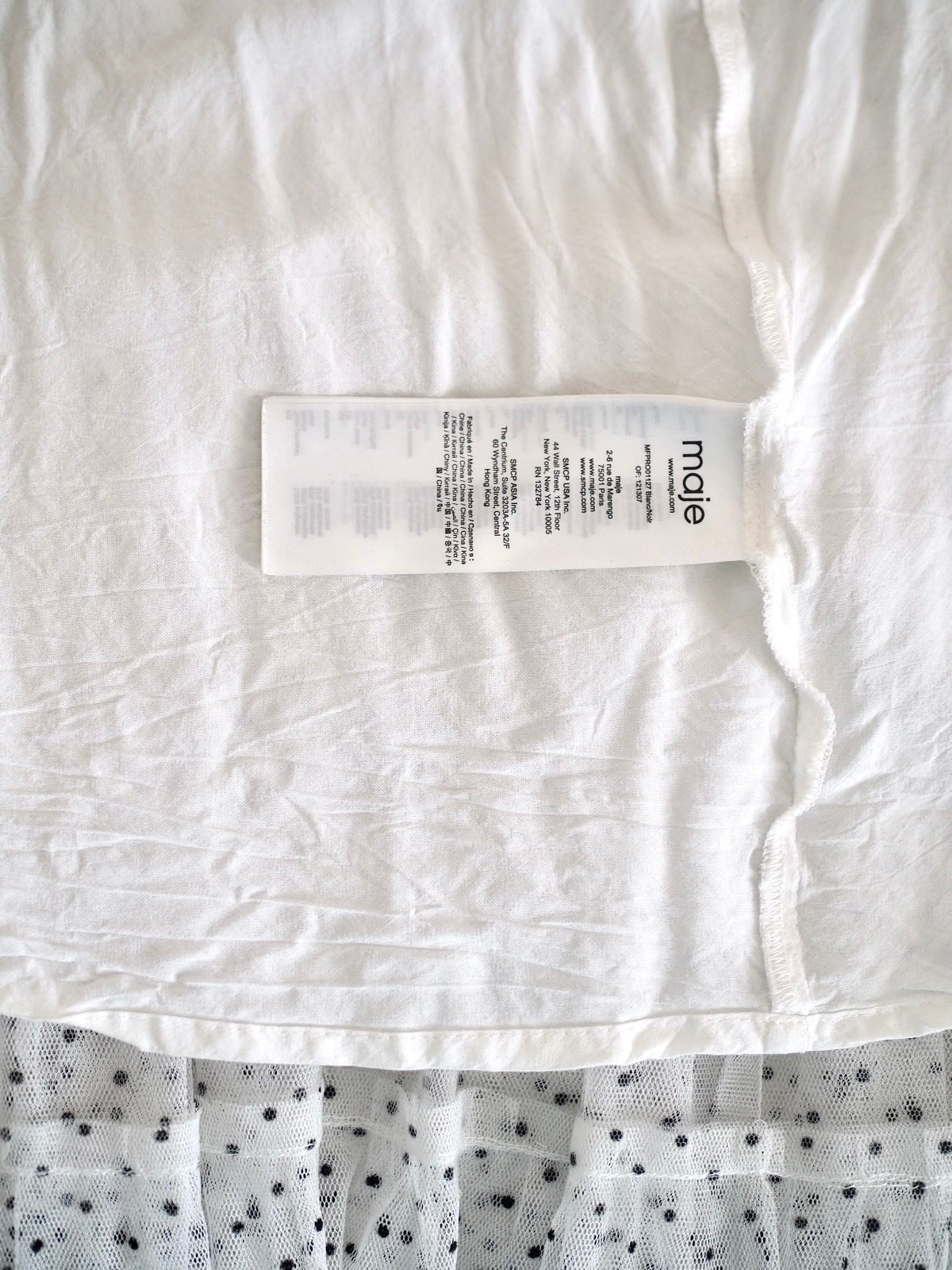 Maje Paris white tulle polka dot dress 4