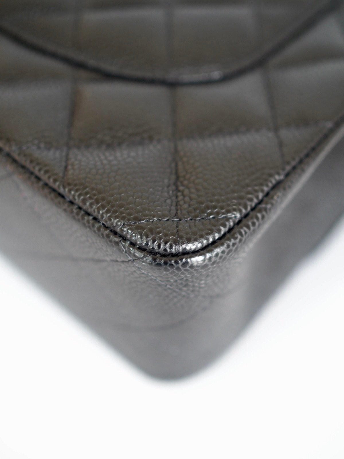 CHANEL Classic Jumbo Double Flap Black Grained Calfskin GHW - Image 10