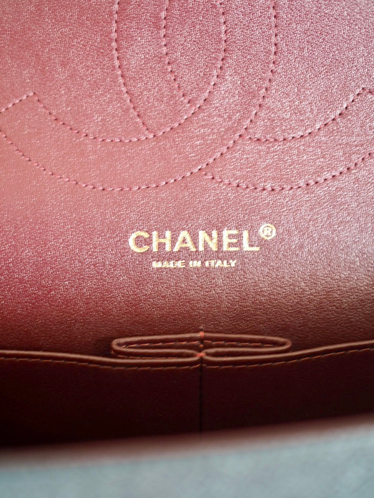 Chanel Classic jumbo double flap bag black caviar leather gold hardware logo