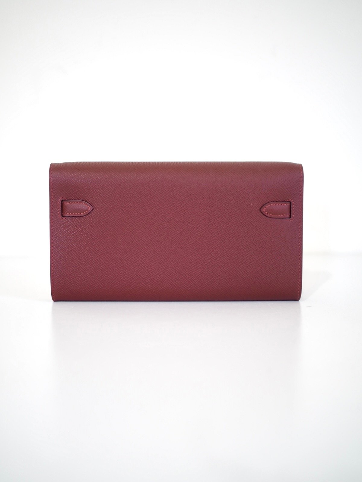 Hermes Kelly To-Go wallet bag Rouge H epsom gold hardware 1
